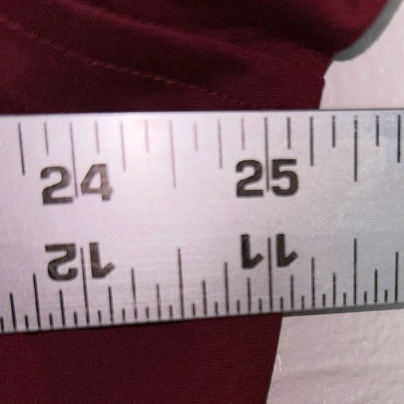 Theory Sylvain Kenai Structure Button-Up Mens XXL Solid Burgundy Dress Shirt - Picture 9 of 9